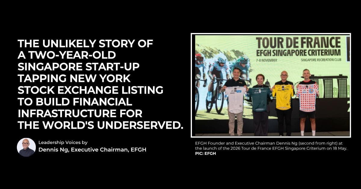 The Unlikely Story of a Two-Year-Old Singapore Start-Up Tapping New York Stock Exchange Listing to Build Financial Infrastructure for the World's Underserved.