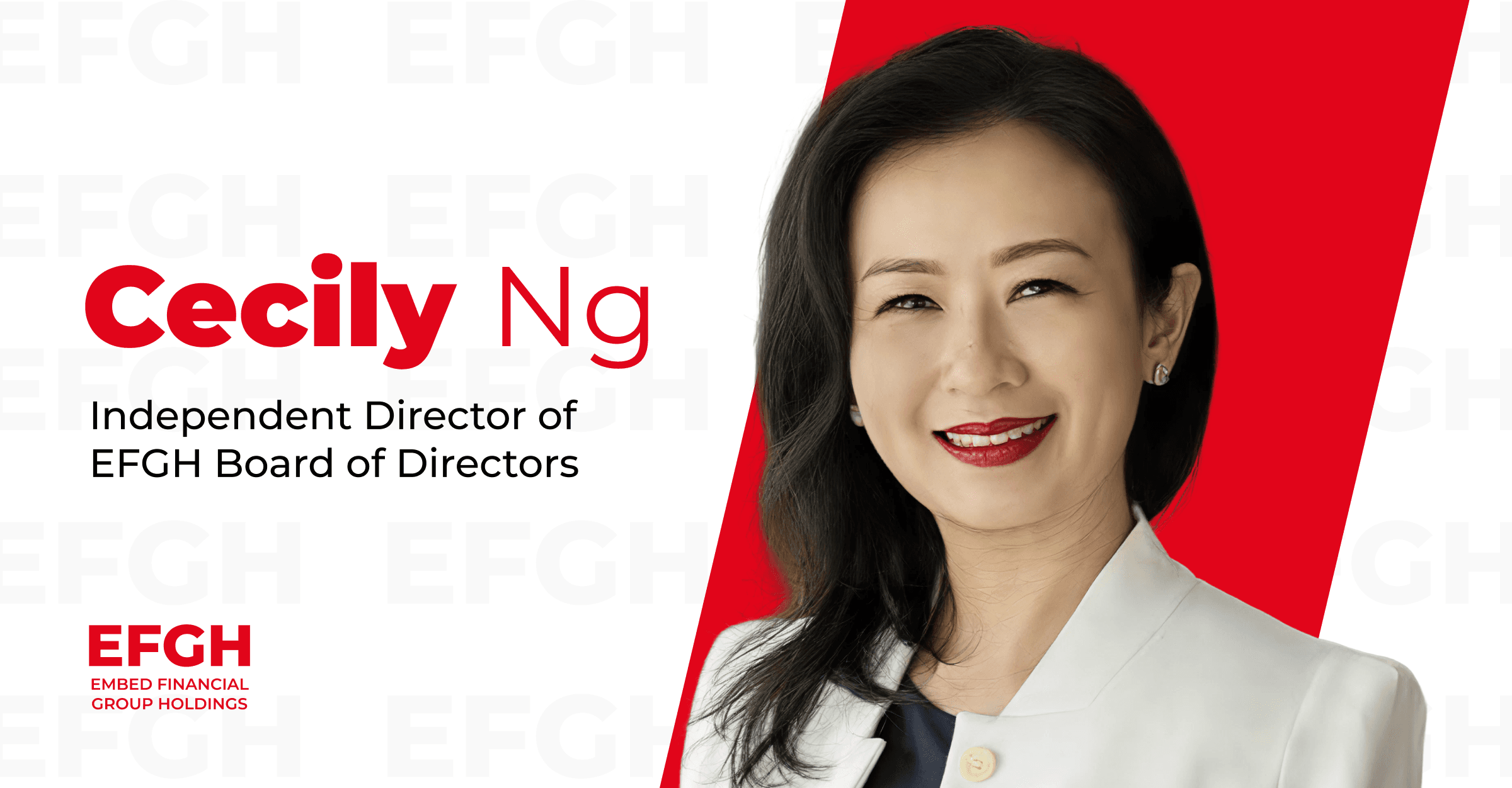 EFGH Appoints Cecily Ng as an Independent Director to the Board of Directors